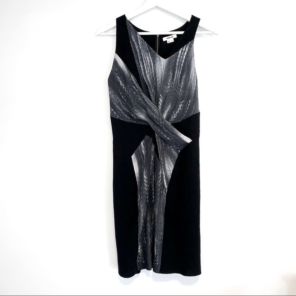 Helmut Lang Vertebrae Print silk sheath dress size 2 - Picture 2 of 7